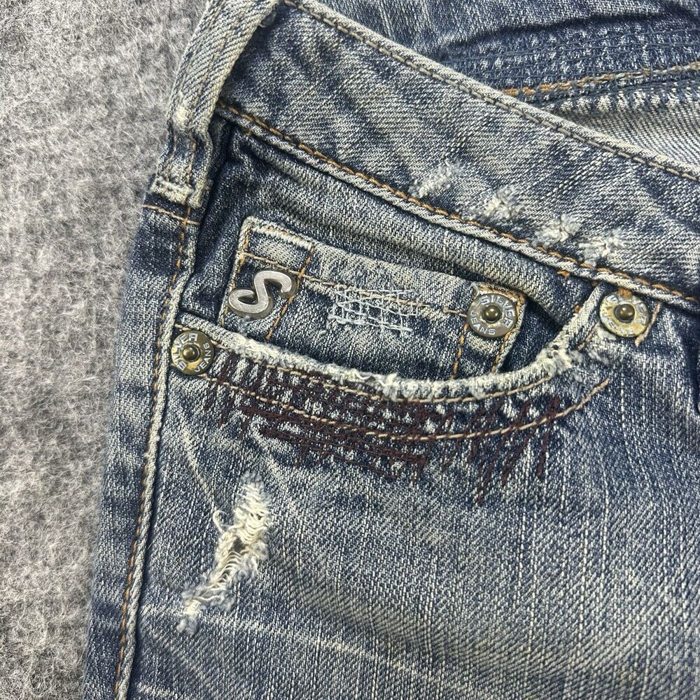 Silver Low Rise Jeans Women 29 Flare Low Rise Distressed Nice Fading 32x30 - Picture 5 of 16
